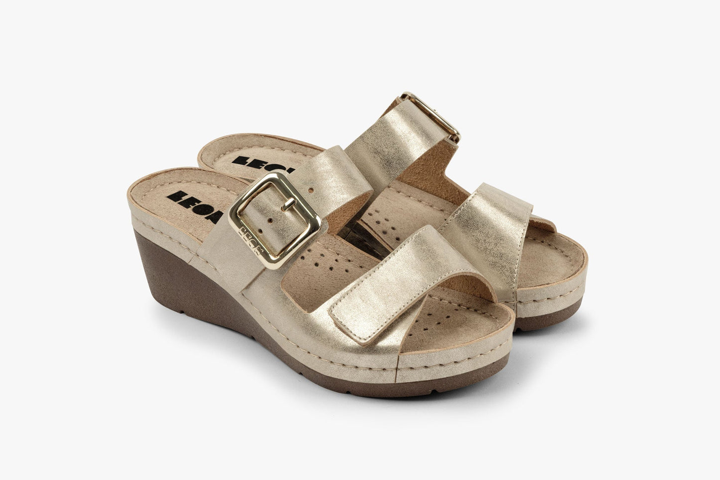 Amara by LEON- Women’s Leather Sandals- Adjustable Comfort Sandals with Gel-Insole LEON Footwear USA