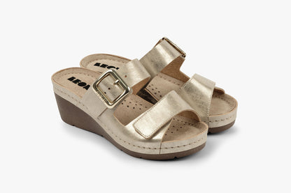 Amara by LEON- Women’s Leather Sandals- Adjustable Comfort Sandals with Gel-Insole LEON Footwear USA