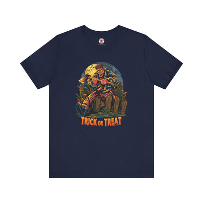 Axe Wielding Zombie Trick or Treat T-Shirt The Devil's Pickle