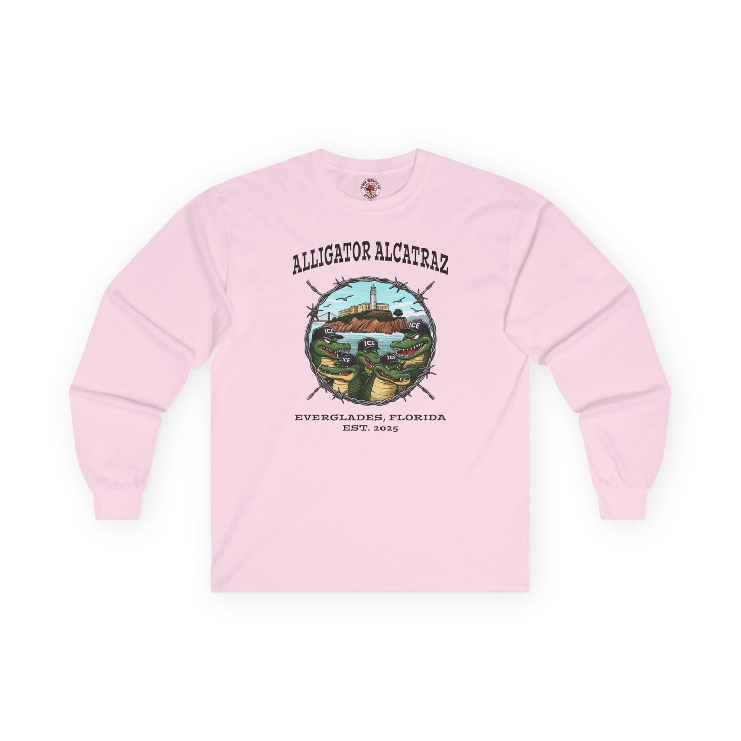 Alligator Alcatraz Long Sleeve Tee The Devil's Pickle