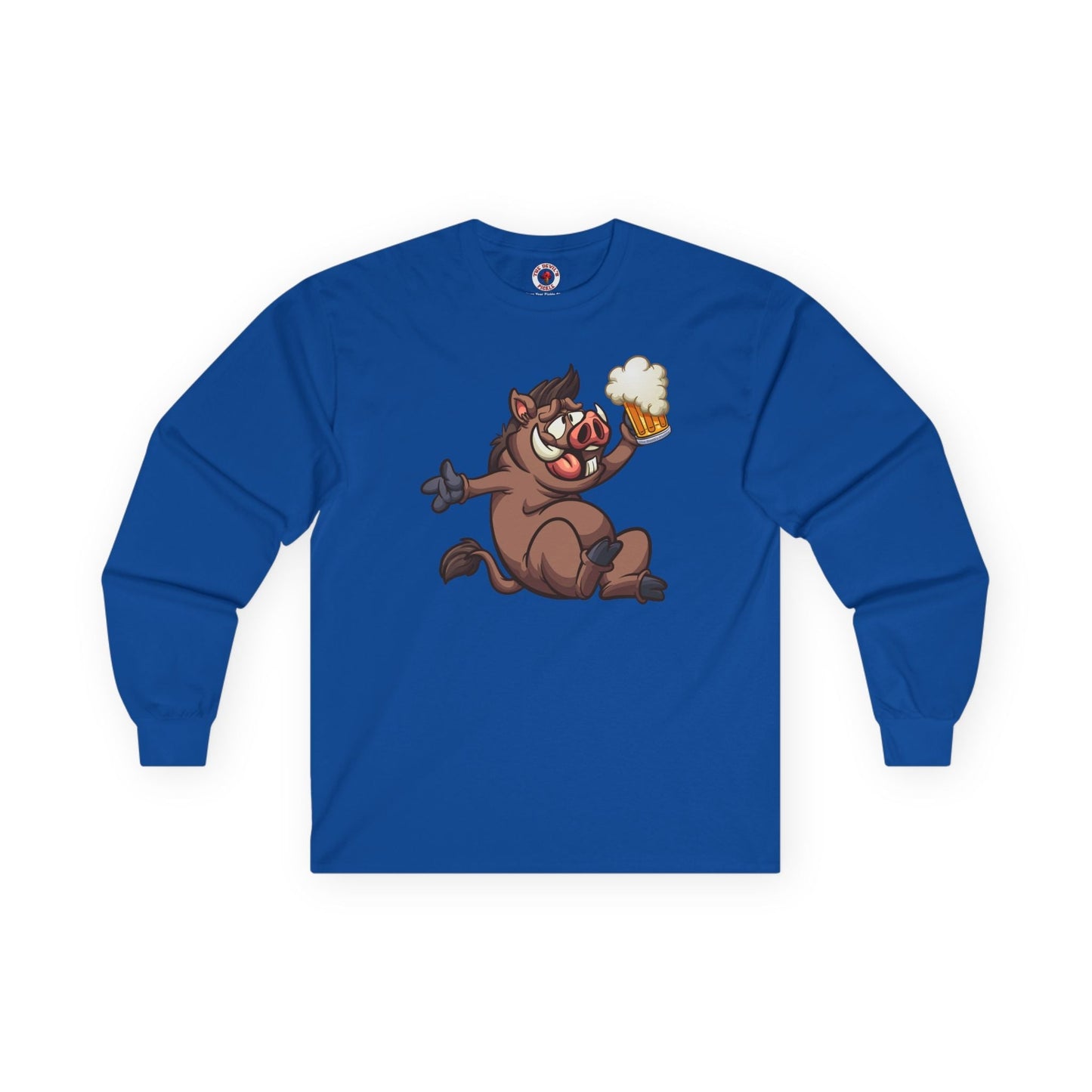 Beer Drinking Boar Long Sleeve Tee The Devil's Pickle
