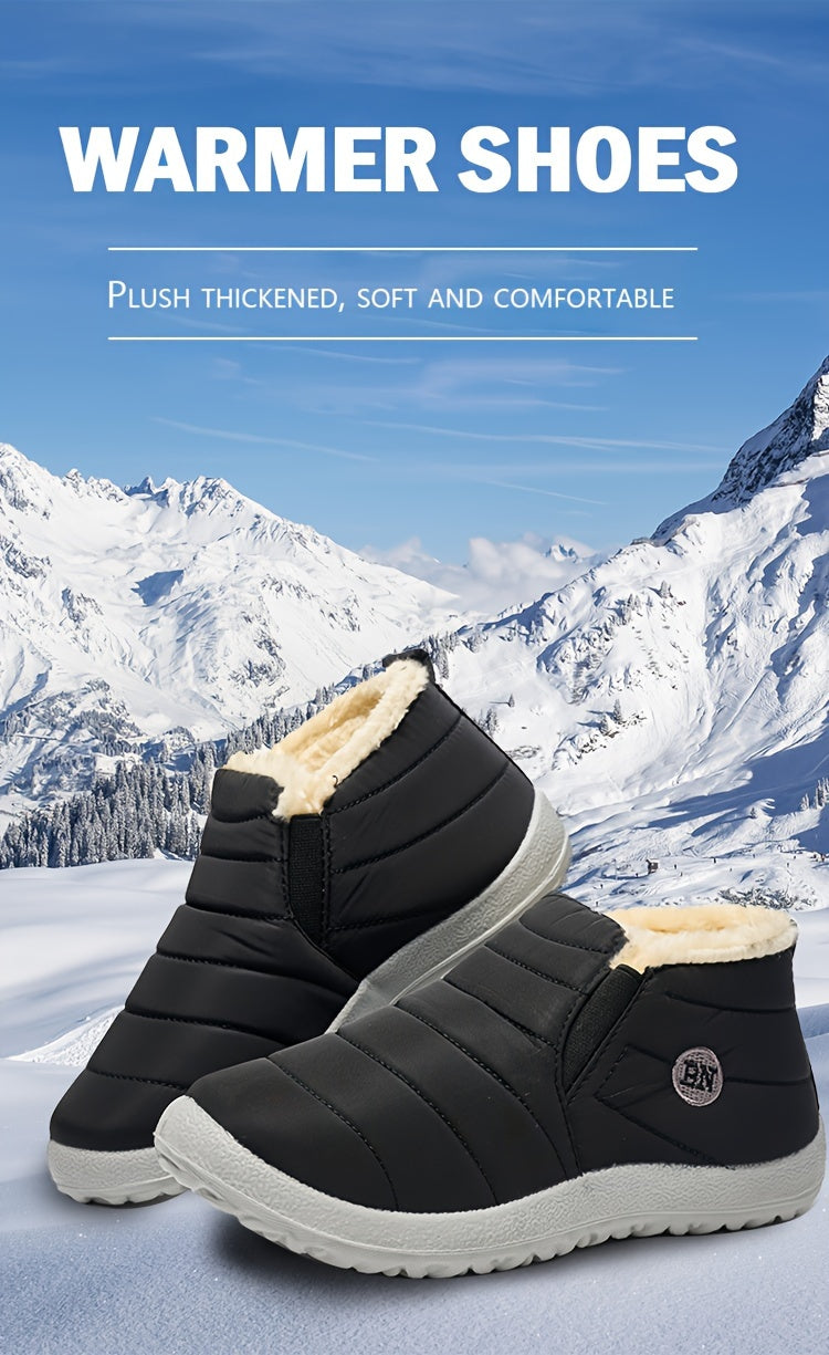 Women'S Winter Snow Boots, Warm And Plush, Short Boots, Shoes, Thickened, Flat-Soled Footwear. NovaCart