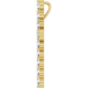 14K Yellow 3/4 CTW Natural Diamond Cross Pendant Ethereal Legacy Boutiques