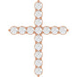 14K Rose 3/4 CTW Natural Diamond Cross Pendant Ethereal Legacy Boutiques