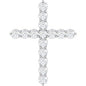 14K White 3/4 CTW Lab-Grown Diamond Cross Pendant Ethereal Legacy Boutiques