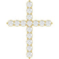 14K Yellow 3/4 CTW Lab-Grown Diamond Cross Pendant Ethereal Legacy Boutiques