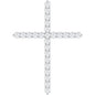14K White 1 CTW Natural Diamond Cross Pendant Ethereal Legacy Boutiques