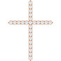 14K Rose 1 CTW Natural Diamond Cross Pendant Ethereal Legacy Boutiques