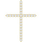 14K Yellow 1 CTW Lab-Grown Diamond Cross Pendant Ethereal Legacy Boutiques
