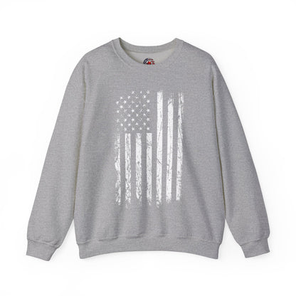 American Grunge Flag Crewneck Sweatshirt The Devil's Pickle