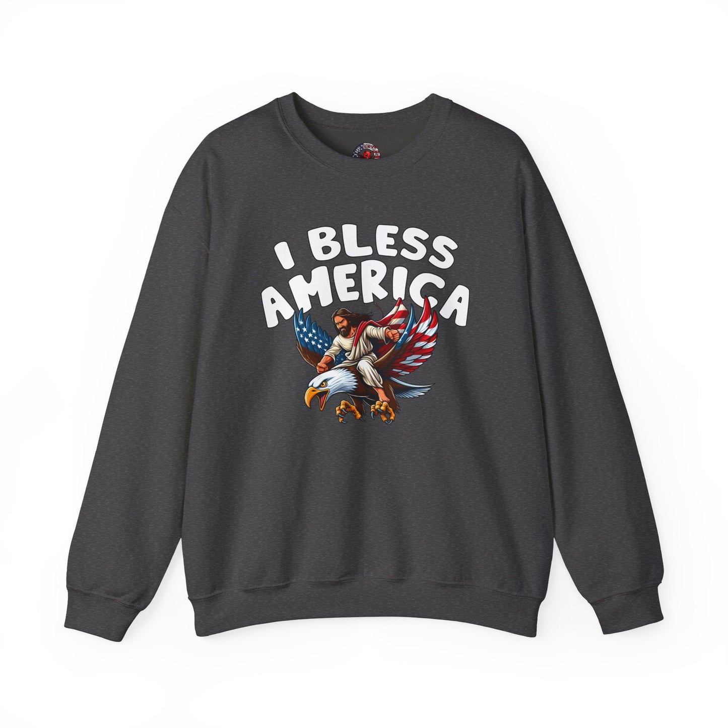 I Bless America Crewneck Sweatshirt The Devil's Pickle