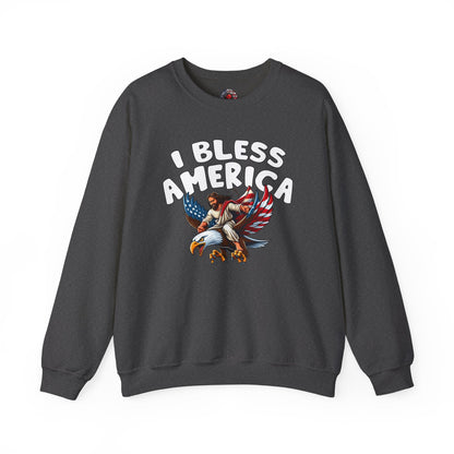 I Bless America Crewneck Sweatshirt The Devil's Pickle