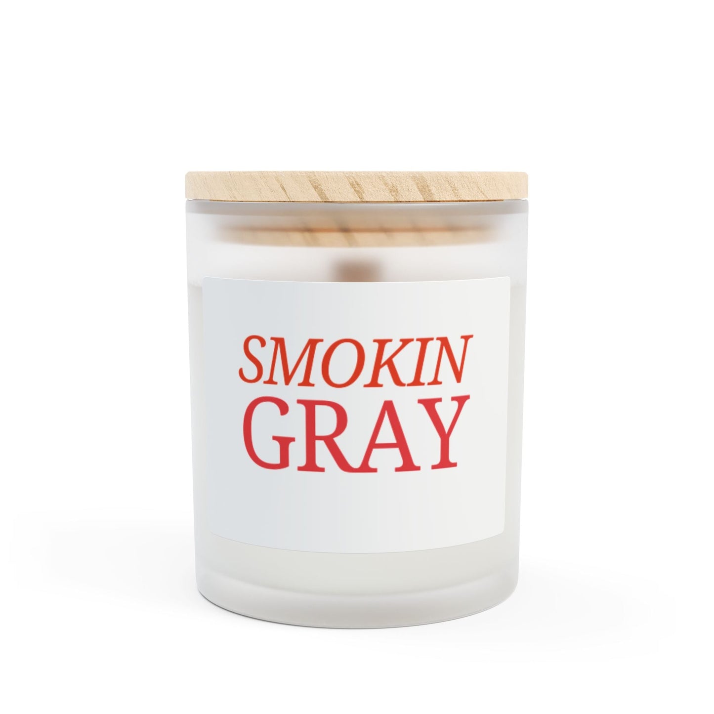 Smokin Gray Frosted Glass Candle, 11oz Grayceful LLC