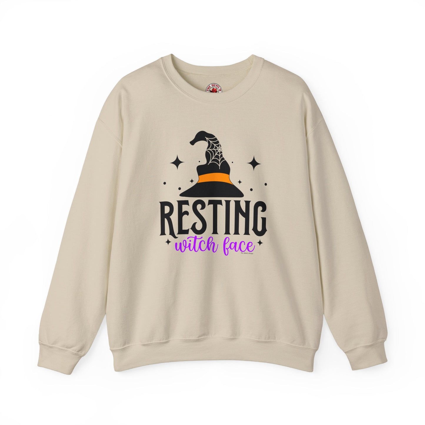 Resting Witch Face Crewneck Sweatshirt The Devil's Pickle