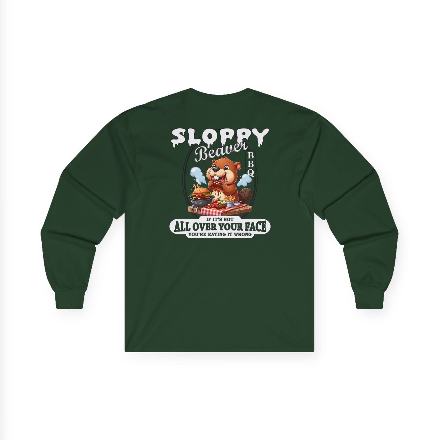 Sloppy Beaver BBQ Back Long Sleeve Tee The Devil's Pickle