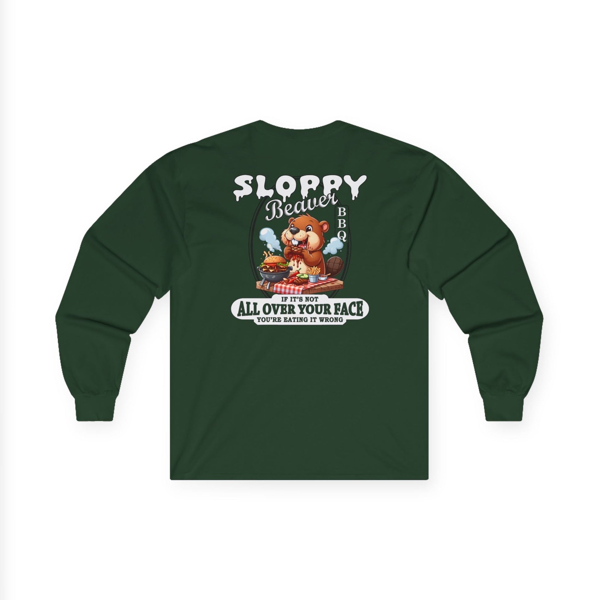 Sloppy Beaver BBQ Back Long Sleeve Tee The Devil's Pickle