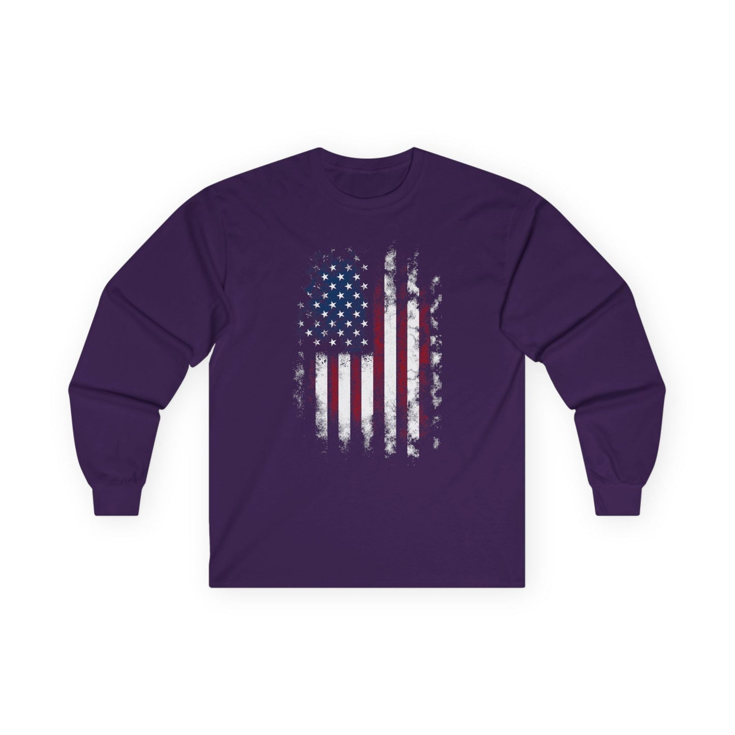 Distressed American Flag Long Sleeve Tee The Devil's Pickle