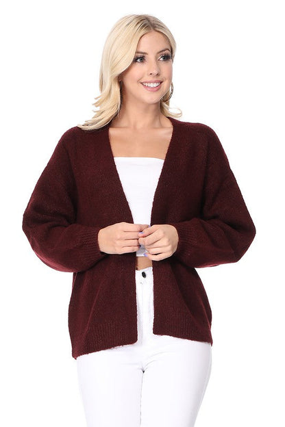 Bubble Bell Sleeve Chunky Open Sweater Cardigan Shop Style & More | Fresh Looks, Everyday Deals & Free Shipping