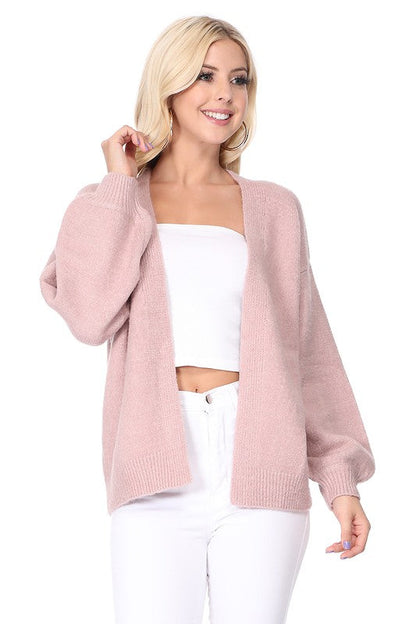 Bubble Bell Sleeve Chunky Open Sweater Cardigan Shop Style & More | Fresh Looks, Everyday Deals & Free Shipping
