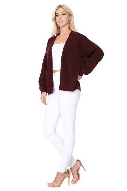 Bubble Bell Sleeve Chunky Open Sweater Cardigan Shop Style & More | Fresh Looks, Everyday Deals & Free Shipping