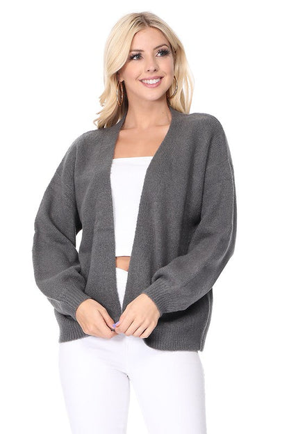 Bubble Bell Sleeve Chunky Open Sweater Cardigan Shop Style & More | Fresh Looks, Everyday Deals & Free Shipping