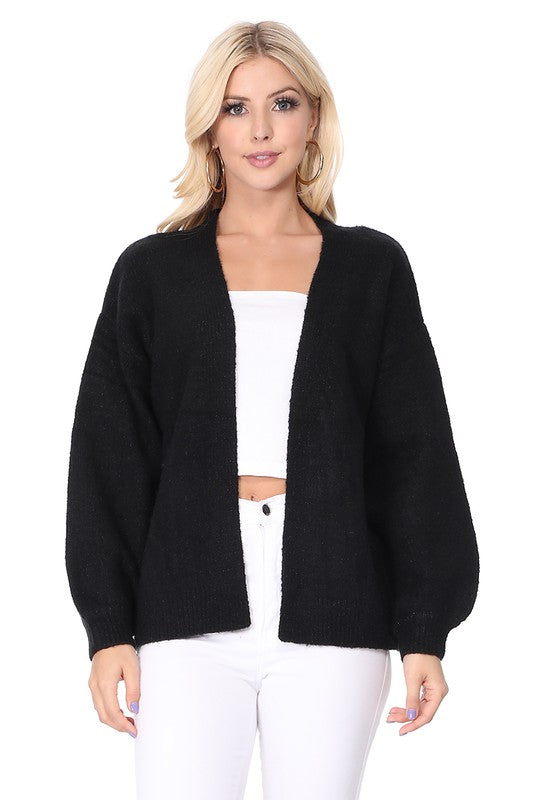 Bubble Bell Sleeve Chunky Open Sweater Cardigan Shop Style & More | Fresh Looks, Everyday Deals & Free Shipping