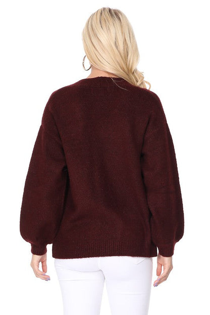 Bubble Bell Sleeve Chunky Open Sweater Cardigan Shop Style & More | Fresh Looks, Everyday Deals & Free Shipping