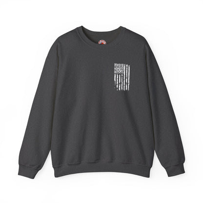 American Flag QR Code Crewneck Sweatshirt The Devil's Pickle