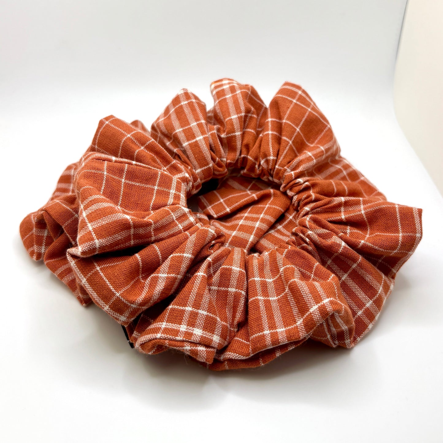 Rustic Orange Fall Plaid Scrunchie Enchanted Scrunch