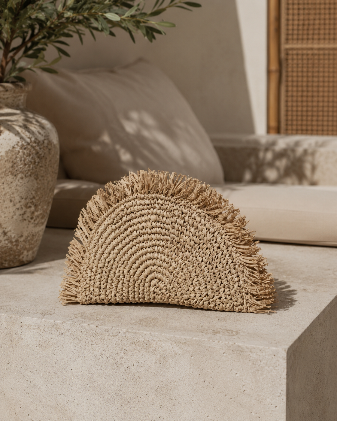 Seagrass Half Moon Clutch Village Thrive