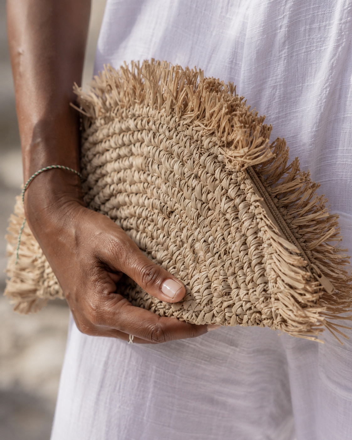 Seagrass Half Moon Clutch Village Thrive