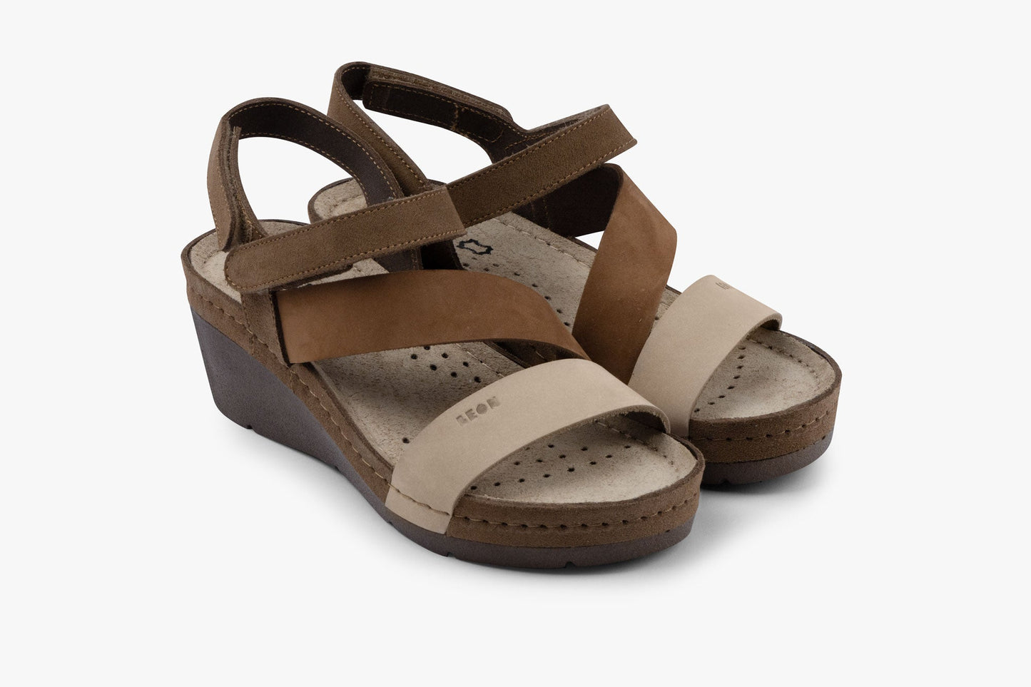 Kiara by LEON- Women’s Leather Platform Heel Sandals- Gel Insole & Adjustable Strap LEON Footwear USA
