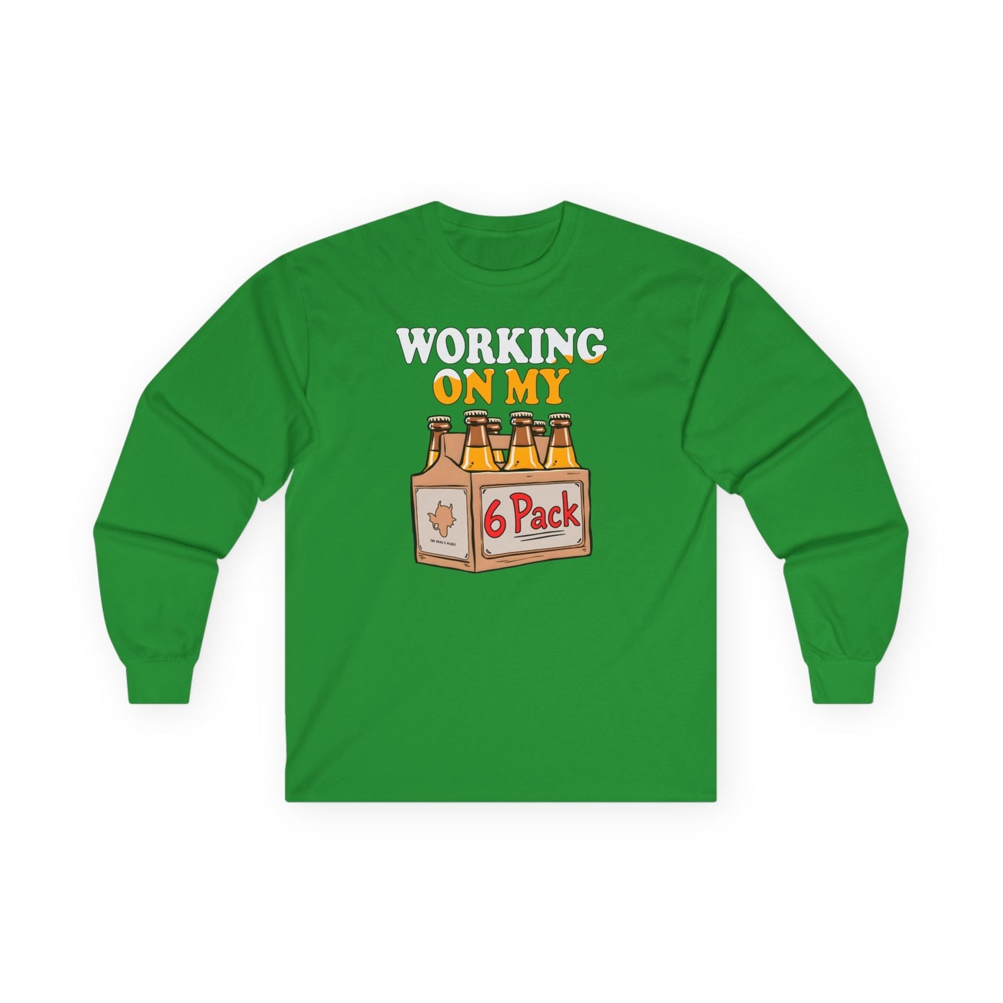 Working On My 6 Pack Long Sleeve Tee The Devil's Pickle