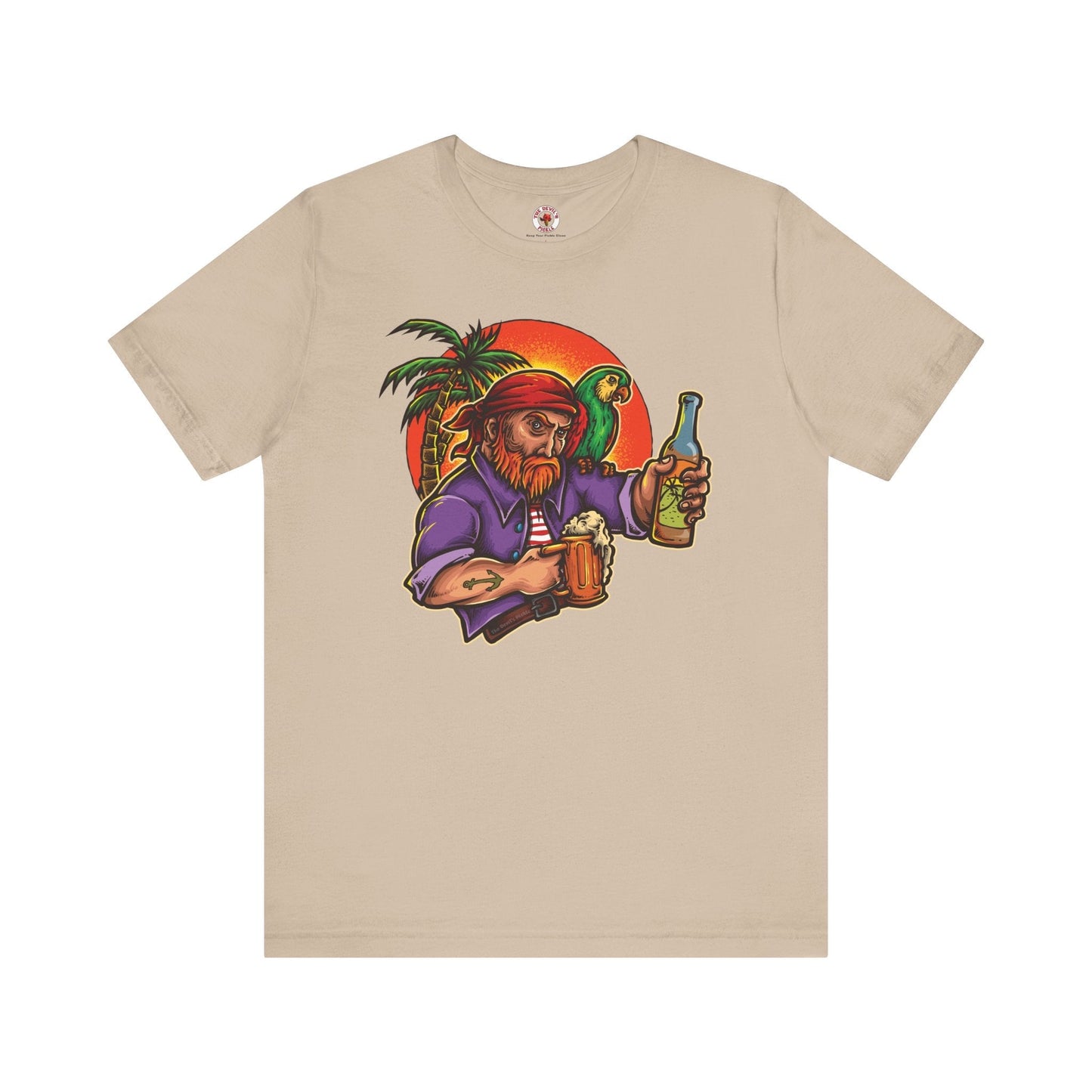 Sunset Pirate Beer T-Shirt The Devil's Pickle