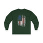 Distressed American Flag Long Sleeve Tee The Devil's Pickle