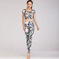 Printed navel short-sleeved quick-drying dance dress FitiqueFit