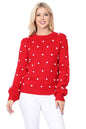 Pom Pom Crochet Polka Dot Round Neck Sweater Top Shop Style & More | Fresh Looks, Everyday Deals & Free Shipping
