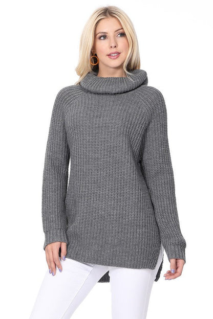 Turtleneck Oversized Waffle Knit Tunic Sweater Shop Style & More | Fresh Looks, Everyday Deals & Free Shipping