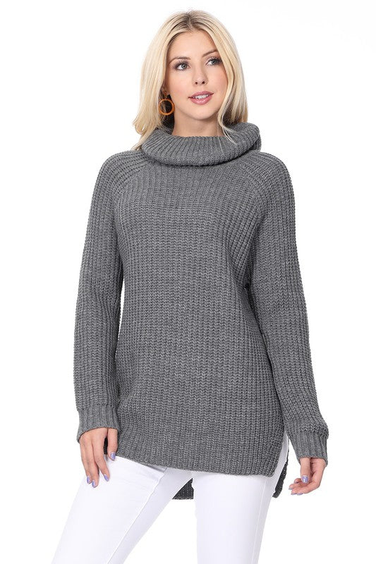 Turtleneck Oversized Waffle Knit Tunic Sweater Shop Style & More | Fresh Looks, Everyday Deals & Free Shipping