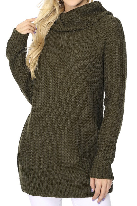 Turtleneck Oversized Waffle Knit Tunic Sweater Shop Style & More | Fresh Looks, Everyday Deals & Free Shipping