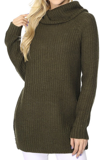 Turtleneck Oversized Waffle Knit Tunic Sweater Shop Style & More | Fresh Looks, Everyday Deals & Free Shipping