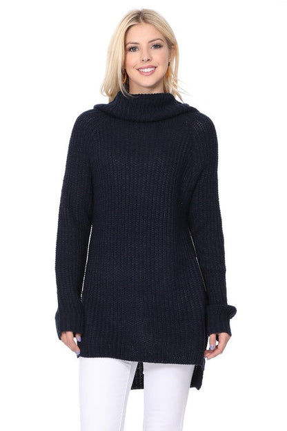 Turtleneck Oversized Waffle Knit Tunic Sweater Shop Style & More | Fresh Looks, Everyday Deals & Free Shipping