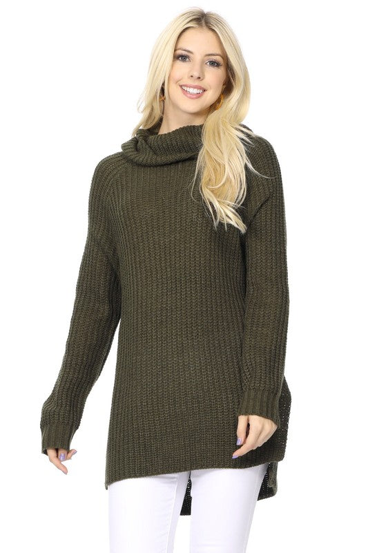Turtleneck Oversized Waffle Knit Tunic Sweater Shop Style & More | Fresh Looks, Everyday Deals & Free Shipping