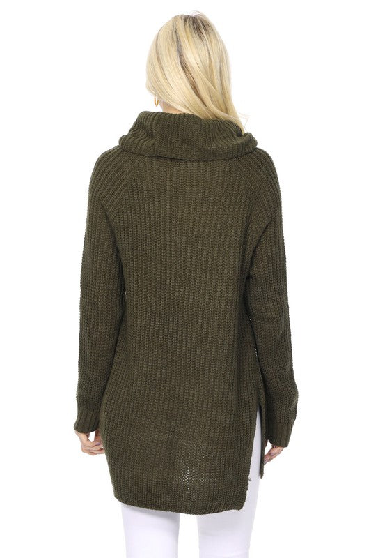 Turtleneck Oversized Waffle Knit Tunic Sweater Shop Style & More | Fresh Looks, Everyday Deals & Free Shipping