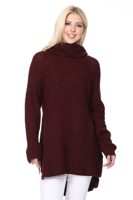 Turtleneck Oversized Waffle Knit Tunic Sweater Shop Style & More | Fresh Looks, Everyday Deals & Free Shipping