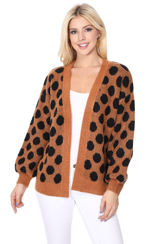 Polka Dot Jacquard Sweater Shrug Cardigan Shop Style & More | Fresh Looks, Everyday Deals & Free Shipping