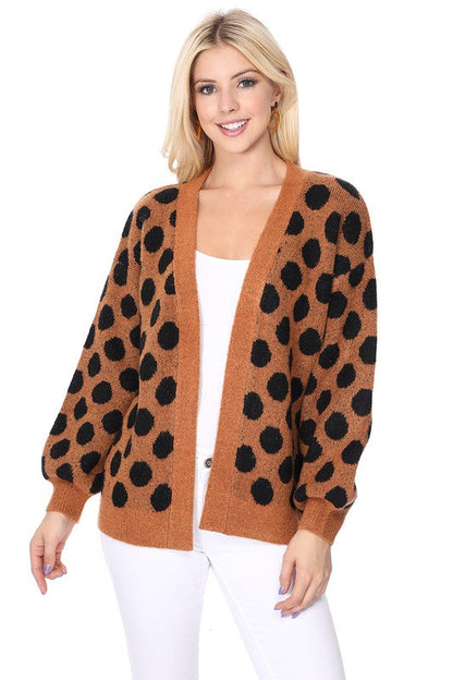 Polka Dot Jacquard Sweater Shrug Cardigan Shop Style & More | Fresh Looks, Everyday Deals & Free Shipping