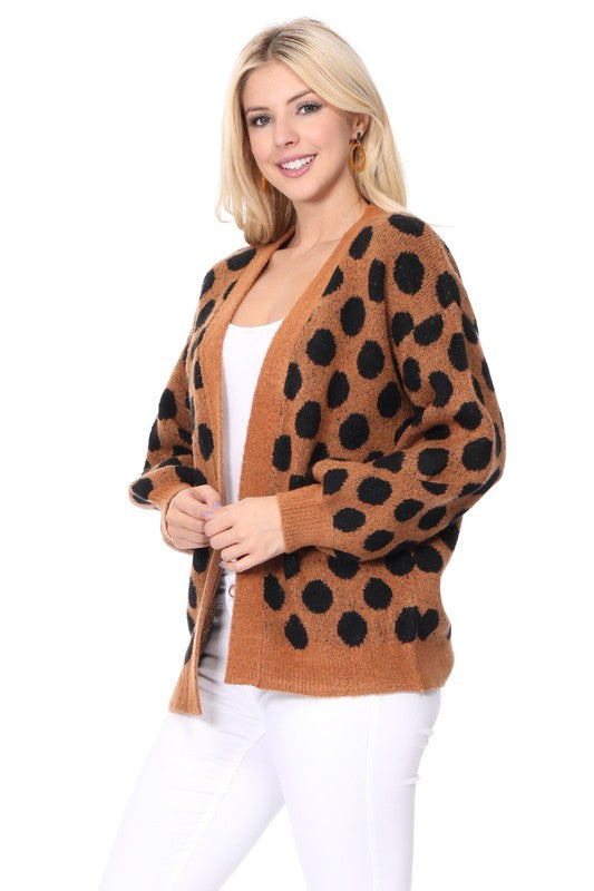 Polka Dot Jacquard Sweater Shrug Cardigan Shop Style & More | Fresh Looks, Everyday Deals & Free Shipping