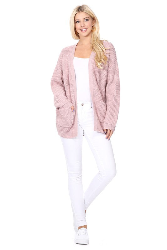 Chunky Waffle Knit Open Front Sweater Cardigan Shop Style & More | Fresh Looks, Everyday Deals & Free Shipping