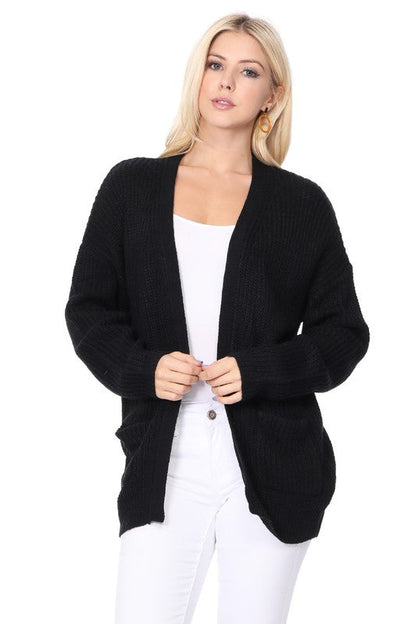Chunky Waffle Knit Open Front Sweater Cardigan Shop Style & More | Fresh Looks, Everyday Deals & Free Shipping